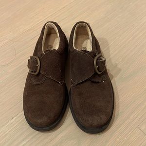 Kids Buckle-fastening brown suede mocassins size EUR 29 (US 12.5)